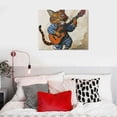 thumbnail image 5 of Orinice Wayne the Cat &amp; Pipa Canvas Wall Art Kitchen Art Cloth Living Room Pictures Wall Modern Decoration 20''X16'' 20x16in, 5 of 6