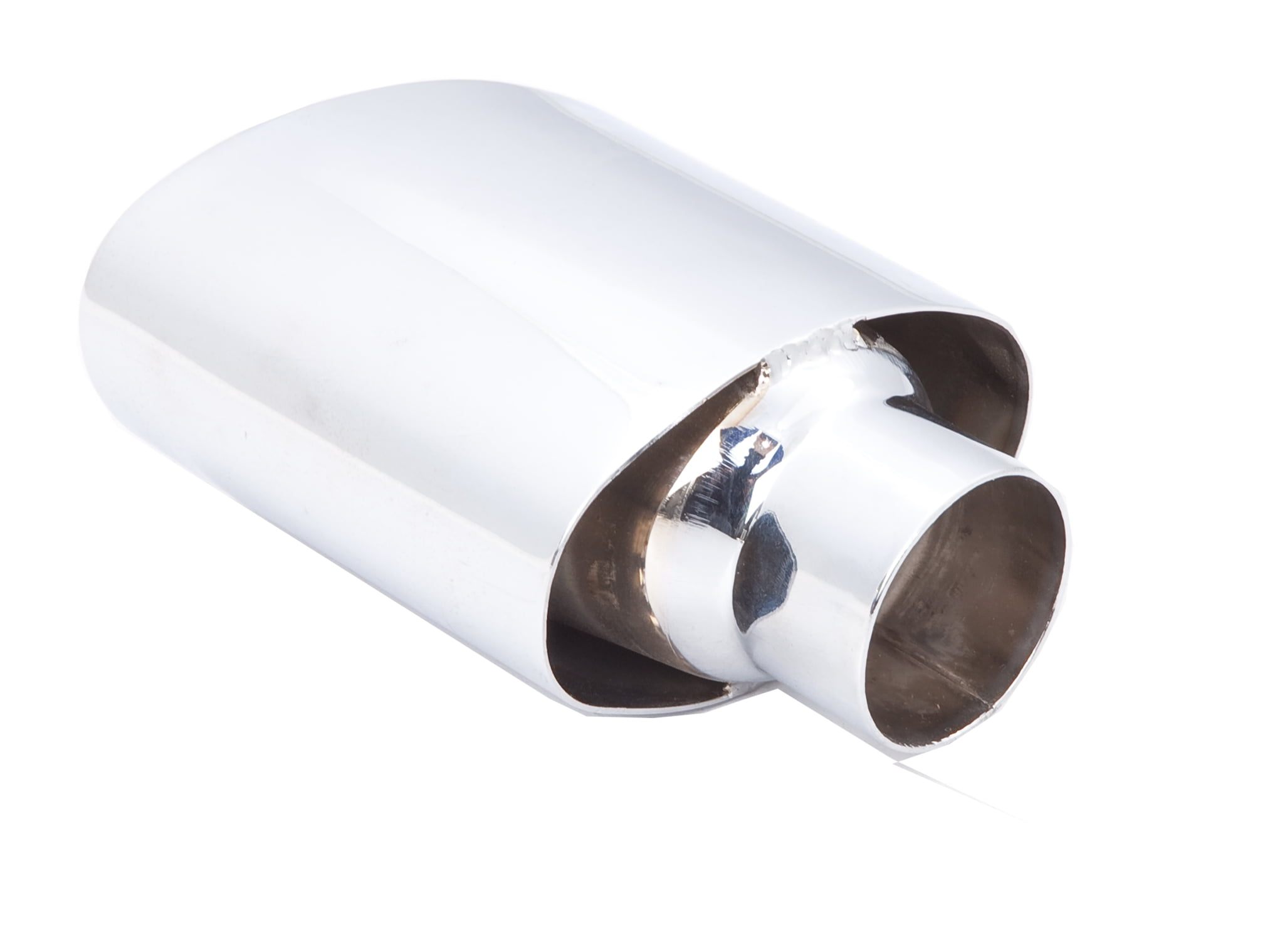 Xforce Ts09 Stainless Steel Universal Single Wall Exhaust Tip Oval Straight Cut With 2 5 Inlet Walmart Com
