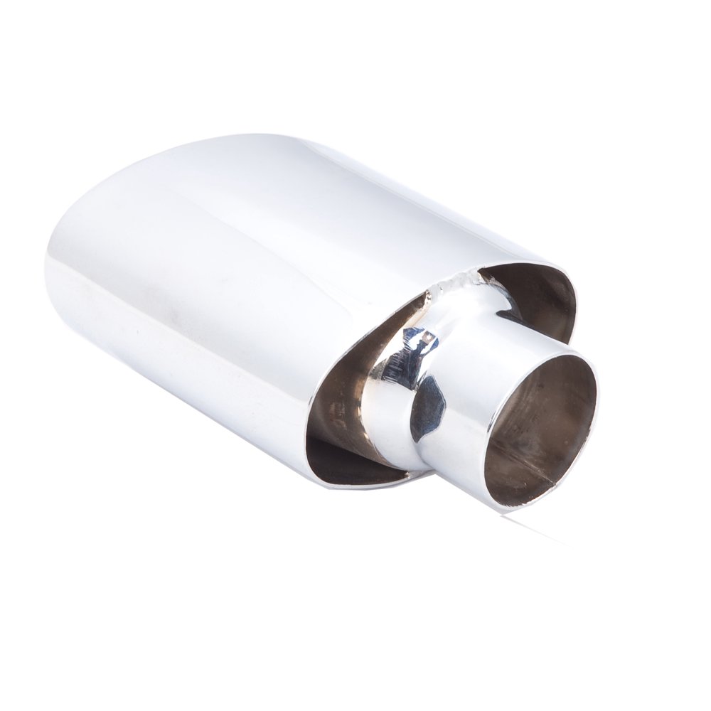 XForce TS09 Stainless Steel Universal Single Wall Exhaust Tip, Oval