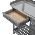 thumbnail image 6 of Yaheetech Outdoor Garden Potting Bench Table Work Bench Metal Tabletop W/Cabinet, Gray, 6 of 6