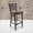 Mahogany Wood Seat/Black Metal Frame, variant on Emma + Oliver 2 Pack Black Ladder Back Metal Restaurant Barstool - Black Vinyl Seat