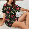 thumbnail image 6 of Womens Pajama Sets With Pocket, Sweet Red fruit Lounge Sets Short Sleeve Sleepwear PJ Sets for Women, 6 of 6