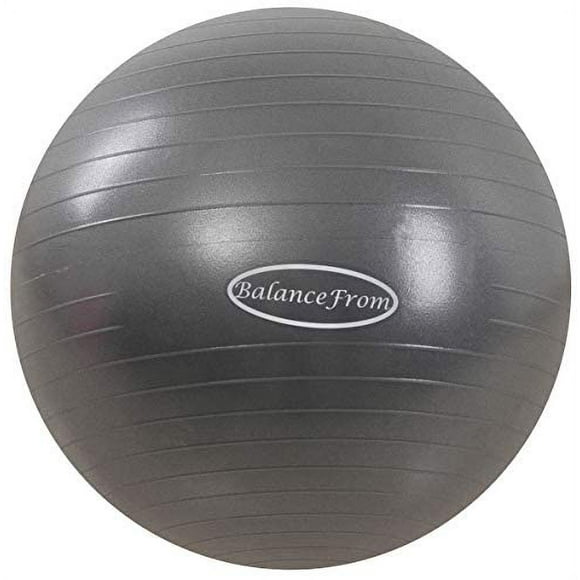 BalanceFrom Anti-Burst and Slip Resistant Exercise Ball Yoga Ball Fitness Ball Birthing Ball with Quick Pump, 2,000-Pound Capacity (38-45cm, S, Gray)