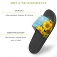 thumbnail image 3 of GZHJMY Stylish Slides for Women Men, Sunflower Blue Plank Soft Flexible Slip-on Sandals Slippers, 3 of 7