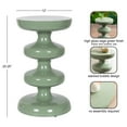 thumbnail image 5 of Kate and Laurel Fondi Modern Metal Round Side Table, 12 x 12 x 21, Green, Dorm Living Room Stacked Bubble End Table for Use as Bedroom Nightstand or Outdoor Patio Decor Option, 5 of 8