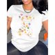 thumbnail image 1 of Women's Casual Bear Print T-Shirt - Crew Neck, Short Sleeve, Stretchy Polyester Blend, Machine Washable - Perfect for Summer & Casual Attire, 1 of 6