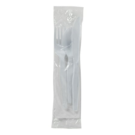 Dixie® 4-Piece Plastic Wrapped Cutlery Kit, CM26NC7, Includes Tableware Fork, Knife, Teaspoon and Napkin, 250 Kits per Case