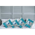 thumbnail image 2 of Ambesonne Landscape Throw Pillow Cover 4 Pack, Greece Oia Building, 18", Aqua Blue White, 2 of 7