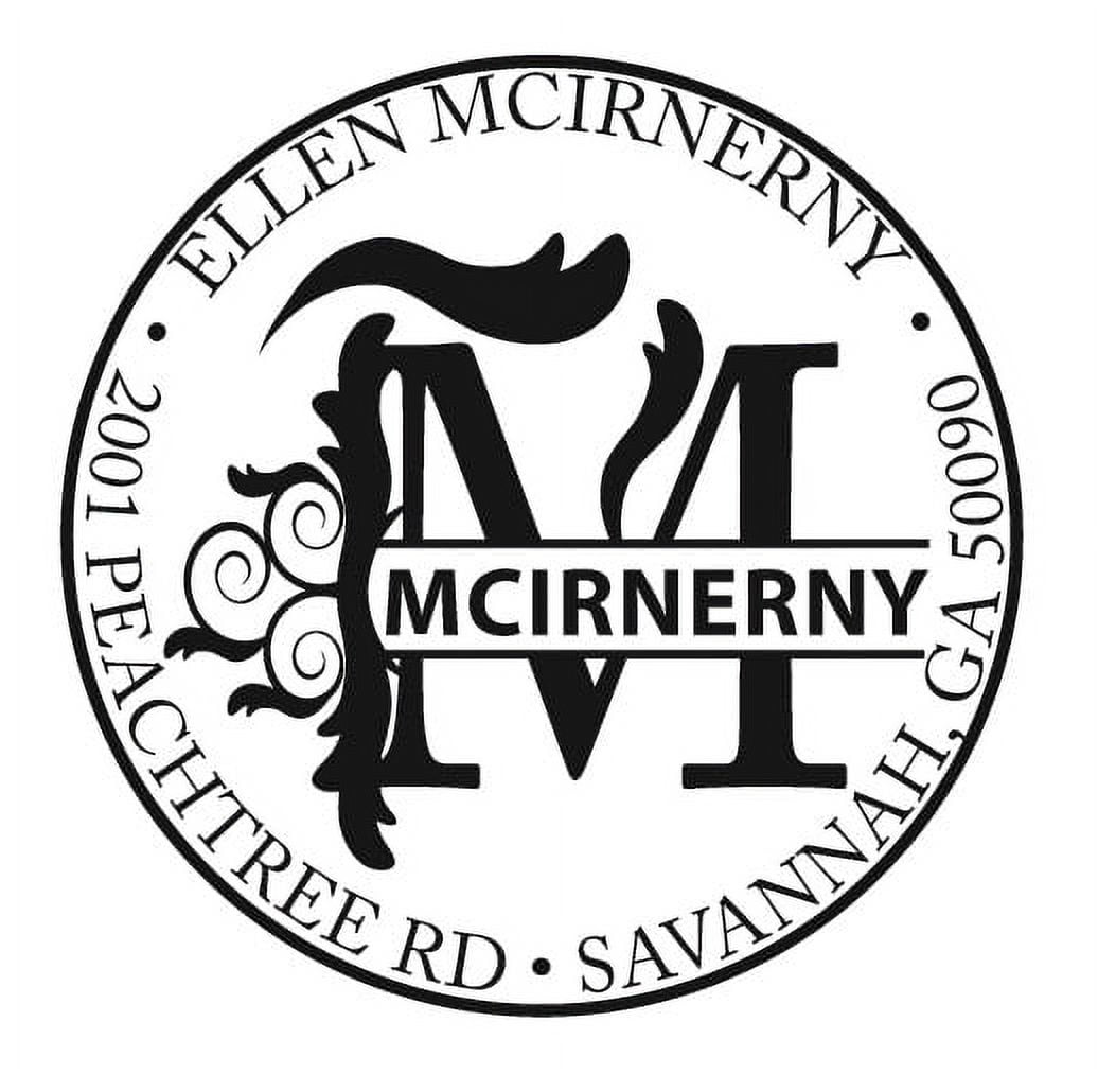 Personalized Round Self-Inking Rubber Stamp - The Mcirnerny