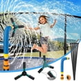 thumbnail image 3 of Automatic Rotating Trampoline Sprinkler - ABS Material, Leak-Proof, Multi-Function - for Summer Water Games/Gardening, Easy Setup, Trampoline/Lawn Use, 3 of 8
