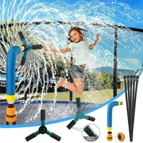 Water Sprinklers Trampoline Automatic Rotating Sprinkler Summer Outdoor Gardening Water Game Toys Tripod Head Play for Kids