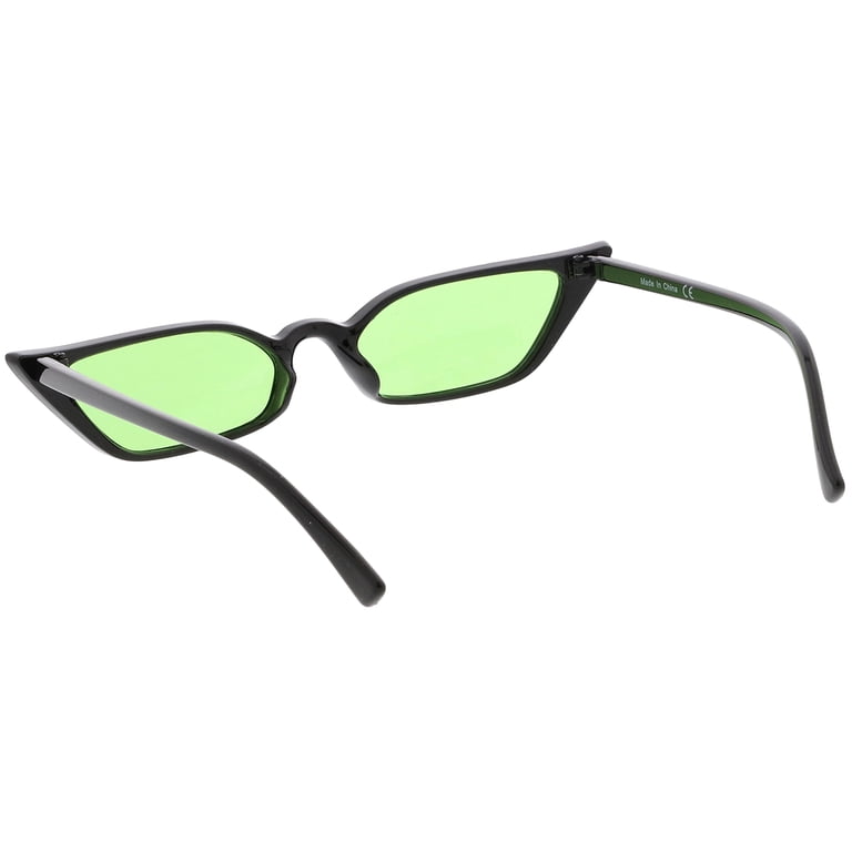 Off-White Glossy Green Cat-Eye Sunglasses with Black Lenses Off-White™ Sunglasses for Men and Women main image 4