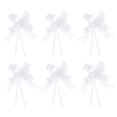 thumbnail image 1 of Unique Bargains 8' Pull Bows Gift Wrapping Pull Bow Rose Pattern Baskets Present Bows Knot Ribbon White 100 Pcs, 1 of 6