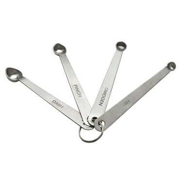 ROSENICE 4Set Stainless Steel Measuring Spoons Teaspoons Spice for Home Use Cookers Bakers