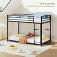 thumbnail image 3 of Matladin Bunk Bed Twin Over Twin,  Metal Twin Bunk Bed for Kids, Junior, Low Profile Space Saving Design, Mattress Not Included, 3 of 9