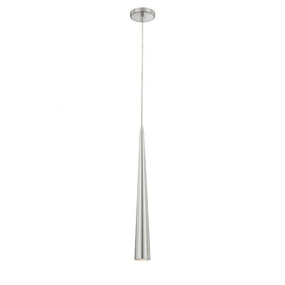 1 Light Medium Pendant 2.75 inches Wide By 24 inches High-Satin Nickel Finish Bailey Street Home 79-Bel-981485