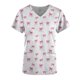 thumbnail image 5 of Tops Cortos para Mujeres con Cuello en V Y Bolsillo, Blusa de Manga Corta Impresa para Uso Casual Diario, 5 of 5