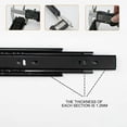 thumbnail image 6 of 250-500mm Push To Open Drawer Runners Heavy Duty 3-Fold Full Extension Drawer Runners Metal Ball Bearing Drawer Runner For Cabinet Width 45mm, 6 of 6