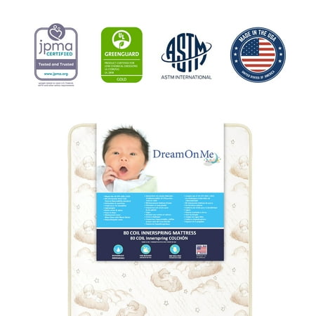 Dream on Me Twilight 5" 80 Coil 2-In-1 Crib and Toddler Mattress