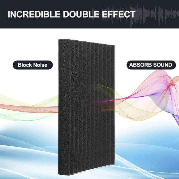 60 Pack Acoustic Panel Polyurethane Foam Sound Proof Room Kit for Home Studio Walls and Ceiling