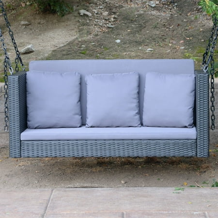 Wicker Swing Chair Singapore Black - 57.5