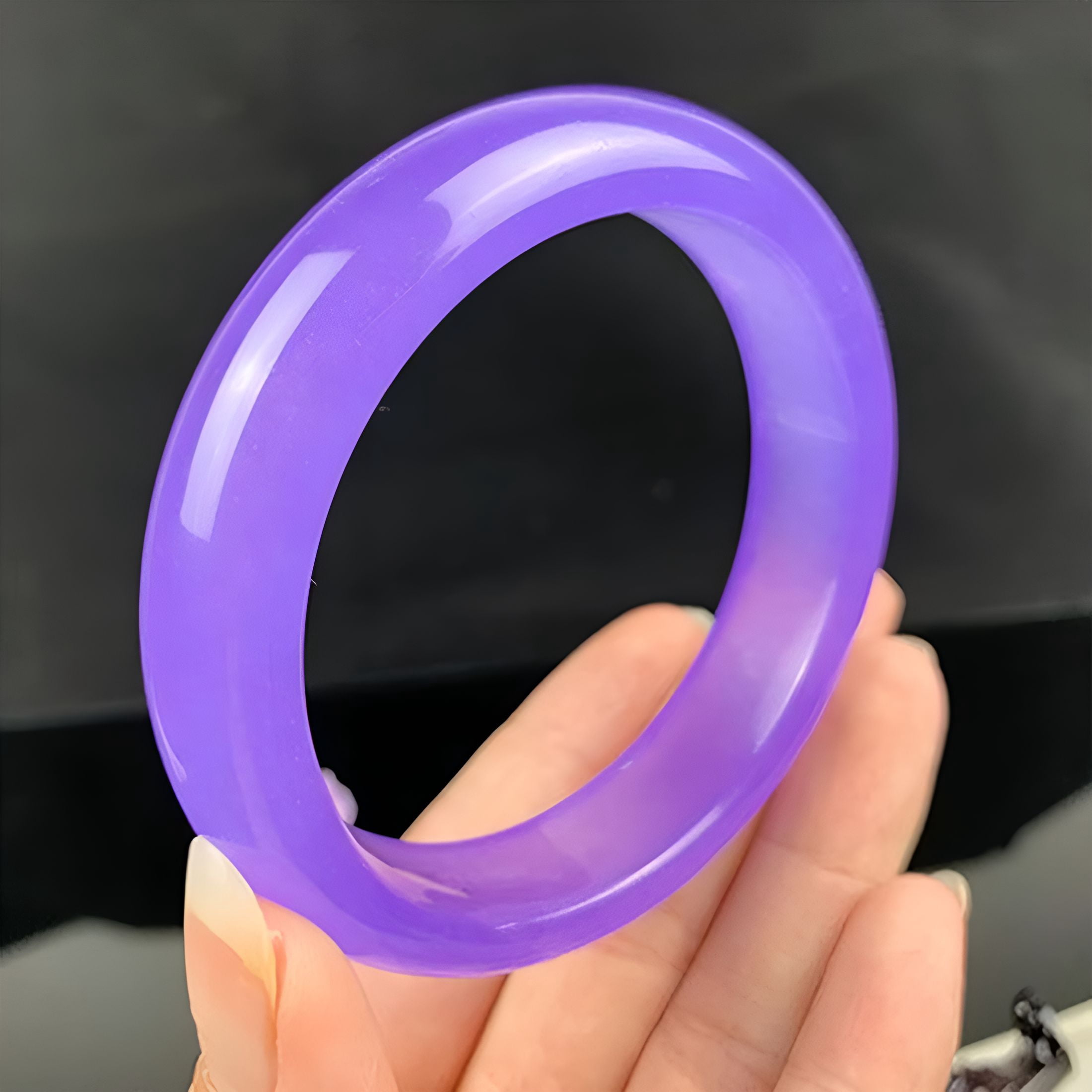 DESIGNICE 2026 New Bangle Jade Bracelet with 1 X Jade Bangle Bracelet,Jade Bracelet for Women Purple for Casual Wear, Special Occasions, Gift Giving, Daily Use, Elegant Accessorizing.