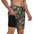 thumbnail image 2 of Fotbe Camouflage maple Men’s Swim Trunks Quick Dry Swim Shorts Board Shorts with Mesh Lining-Small, 2 of 9