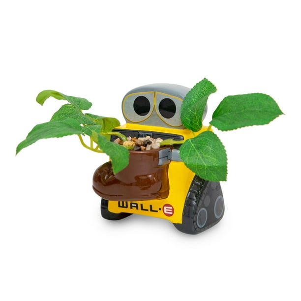 Disney Pixar WALLE 4Inch Ceramic Mini Planter With Artificial