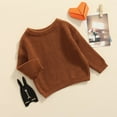 thumbnail image 3 of Bébé Filles Garçons Pull Col Rond en Vrac Automne Hiver Tricot Chaud Pull Tops Manches Longues Chemisier Pull, 3 of 6