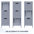 thumbnail image 7 of Renwick Wooden Cabinet with 2 Drawers for Storage, Gray, 7 of 7
