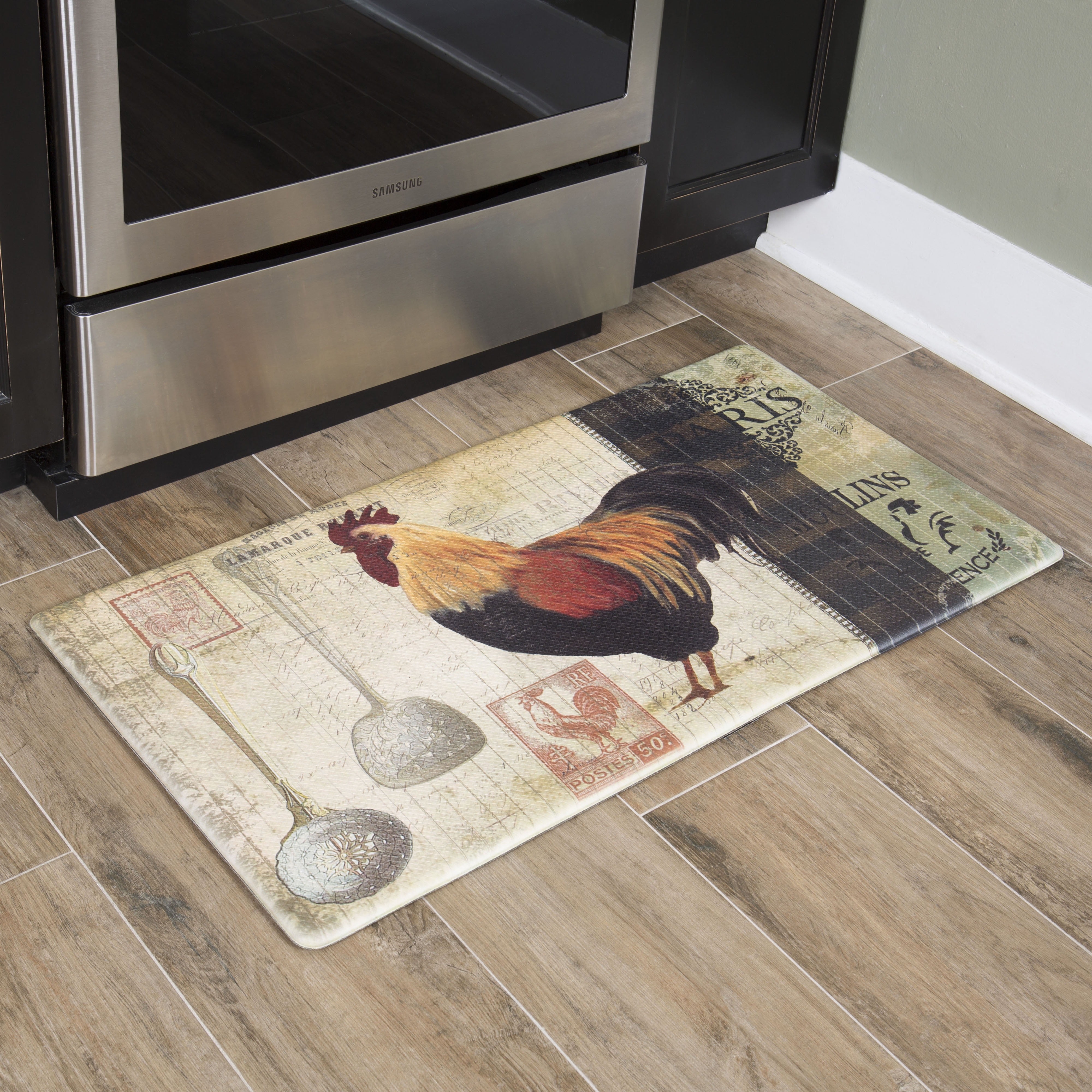 Best Kitchen Anti Fatigue Mats 13 Nicole Miller Paris Rooster AntiFatigue 20in x 39in Kitchen Mat
