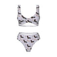 thumbnail image 4 of Daiia Dachshund Dog Women's Bikini Set Two Piece Swimsuit High Waisted Bikini Adjustable Straps Bikini Perfect for Beach, Pool, and Summer Vacation-XX-Large, 4 of 9