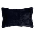 thumbnail image 3 of SARO 6036.BK18S 18 in. Square Ultra Soft Faux Fur Down Filled Throw Pillow - Black, 3 of 5