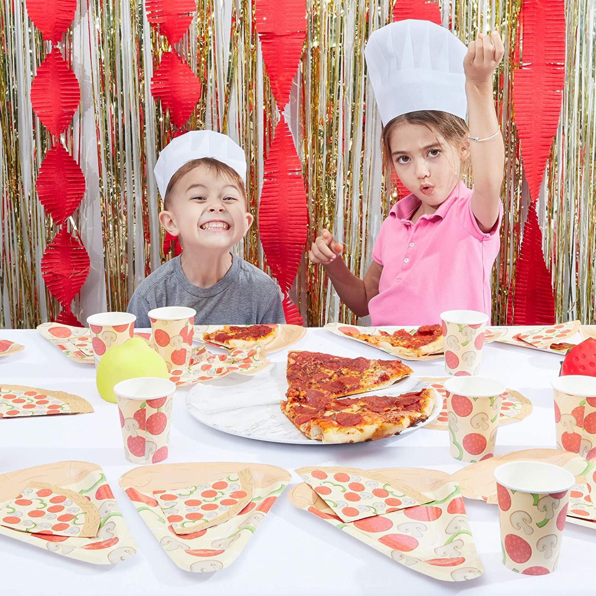 Pizza Party Supplies Kit, Includes Plates, Napkins and Cups (Serves 24 Guests) - image 3 of 8