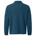 thumbnail image 5 of Mfakffe Men Knit Long Sleeve Polo Shirts Solid Collared Button Placket Daily Tops Soft Breathable Spring Fall Casual Layering Apparel, 5 of 5