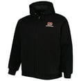 thumbnail image 2 of Men's Dunbrooke Black Cincinnati Bengals Big & Tall Dakota Canvas Hoodie Full-Zip Jacket, 2 of 4