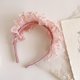 thumbnail image 5 of Diadema de perlas de encaje para niña Estilo vintage princesa lolita Niños Perla de encaje Diadema brillante Accesorios para el cabello Favores de fiesta de cumpleaños Rosa, 5 of 5