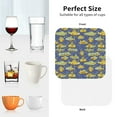thumbnail image 6 of Lsque Cartoon Submarines Pattern 4" Drink Coasters Set of 4, PVC Leather Absorbent Coasters, Table Coaster Set Decorative Coffee Cup Coasters Housewarming Gift -Square, 6 of 6