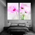 thumbnail image 3 of Wall26-2 Plane Canvas Wall Art- Watercolor Painting Pink Flower for Living Room -Giclee Painting Wall Bedroom Living House Decoration Home Art - 24"x36" x 2 Panels, 3 of 4