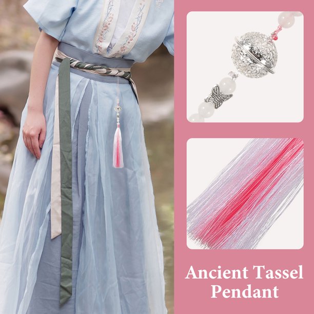 FUTUREORYY 2Ud Charm Colgante De Borla Tradicional China Con Para Elementos Decorativos