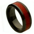 thumbnail image 1 of 8mm Ceramic Ring Red Carbon Fiber Inlay Wedding band Ring for Men and Ladies, 1 of 6