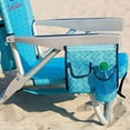 thumbnail image 4 of Tommy Bahama 2016 Backpack Cooler Beach Chair (Blue Weave) with Storage Pouch and Towel Bar Plus Carry On Insulated Lunch Pouch, 4 of 4
