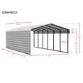 thumbnail image 3 of Arrow 12 x 29 x 7 ft Charcoal Carport With 1 Side Wall Kit, 3 of 14