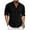 Black, variant on NaWent Men's Casual Button Down Shirt Long Sleeve Linen Chambray Shirt White 10(XL)