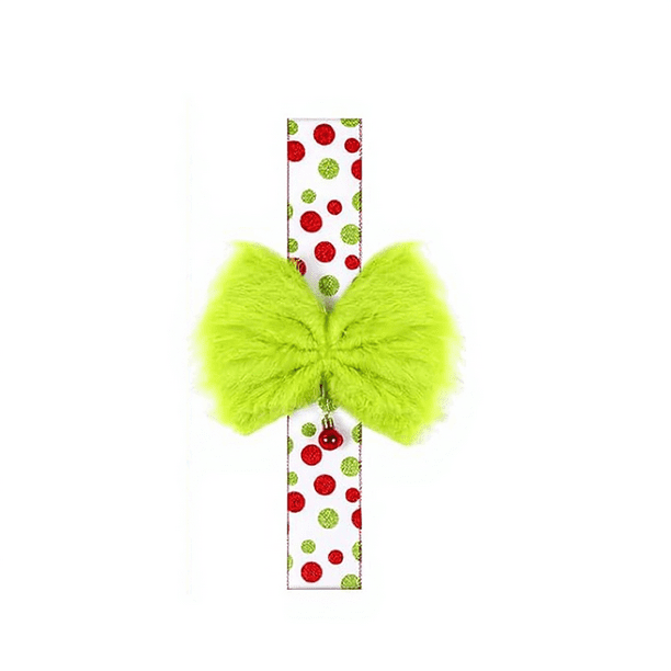 xihome Adorno navideño de lunares para armarios con lazo ajustable y ribete largo de piel sinttica para muebles de fiesta