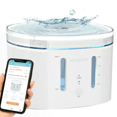 Instachew Puresmart Cat Water Fountain, Automatic Dog Fountain with Phone App for Multiple Pets