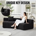 thumbnail image 5 of Newest Curved Modular Chenille Sectional Sofa with Piano Key Design and No Assembly, Black, 5 of 7