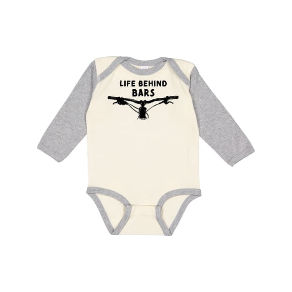 Inktastic Life Behind Bars Mountain Bike Boys or Girls Long Sleeve Baby Bodysuit