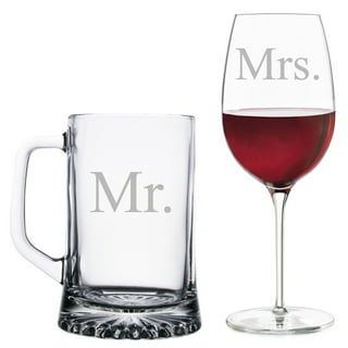 Mix and Match, Mr & Mrs Pilsner Beer Glasses