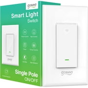 Gosund Smart Light Switch, Single-Pole 2.4Ghz Wifi Switch Works with Alexa Google Assistant, 1 Pack